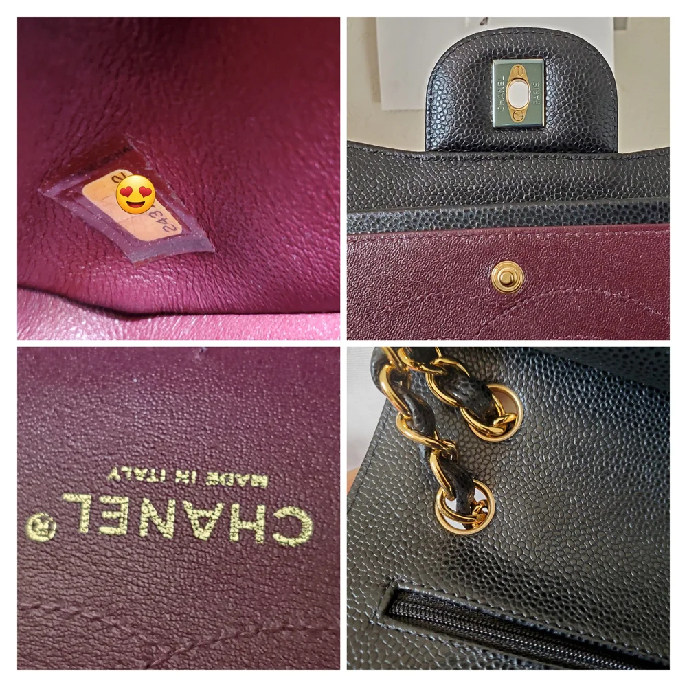 Chanel Classic Jumbo Black Caviar Gold Hw - Picture 4 of 16